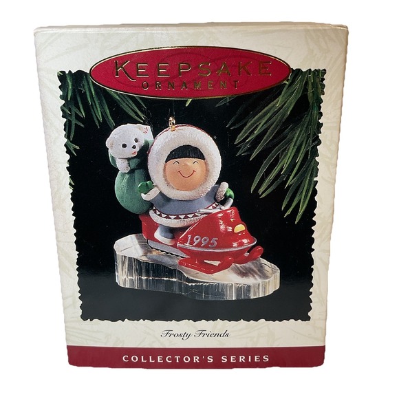 1995 Hallmark Keepsake Christmas Ornament Frosty Friends  #16 W/ Original Box - Picture 1 of 9